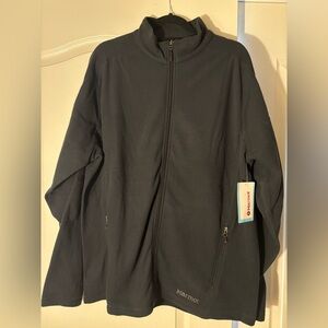Marmot NWT Rocklin Full Zip Fleece Jacket Coat layer Men's XXL Black